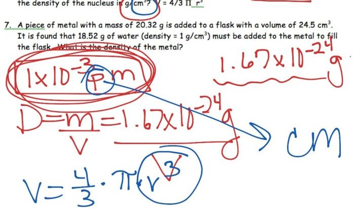 Density worksheet chemistry answer key