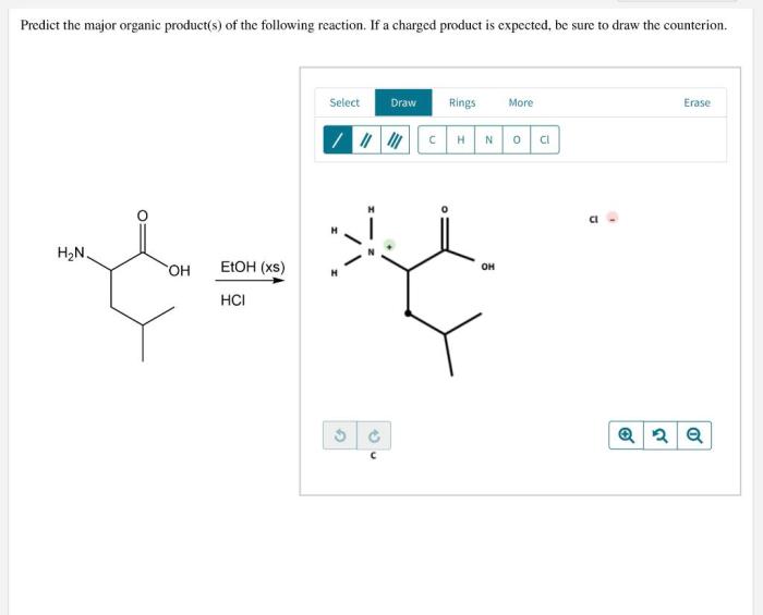 Predict the major organic product for the following reaction